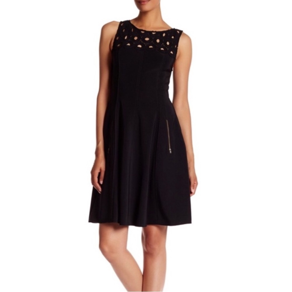 Tracy Reese Dress Knit Cutout Black Size 6